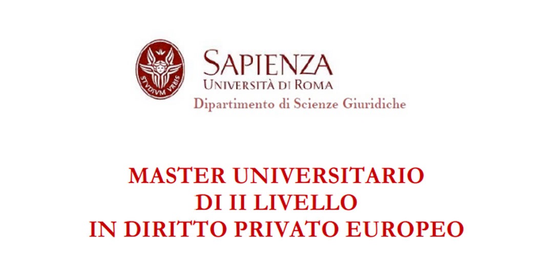 Master Universitario di II Livello in Diritto Privato Europeo